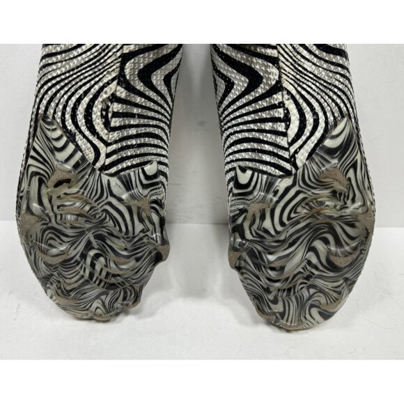 Nike Vapor Edge Pro 360 Football Cleats Zebra Men's AO8277-10 Sz 8.5 Black White - Picture 7 of 10